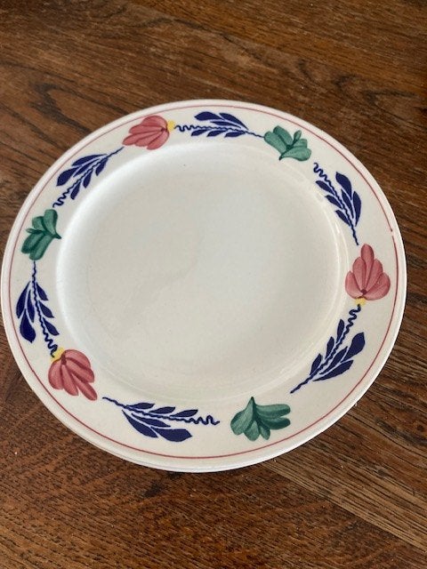 Boerenbont gebaksborden gebaksbordjes, Ophalen, Zo goed als nieuw, Aardewerk, Bord(en)