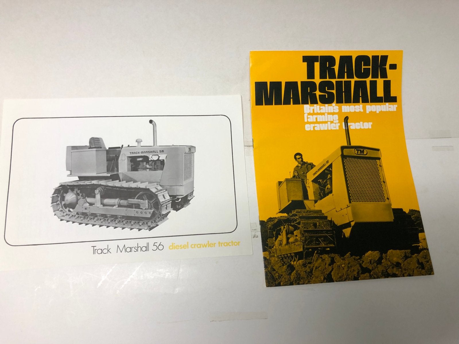 Track-Marshall folder en foto - Diesel rups tractor, Ophalen of Verzenden, Gelezen, Overige merken