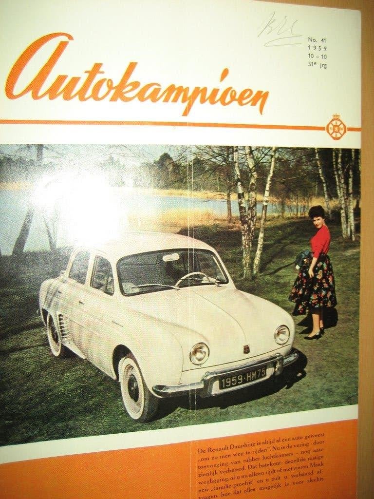 AK 1959 41 Ssalon Parijs Chevrolet Corvair Renault Dauphine, Ophalen, Zo goed als nieuw