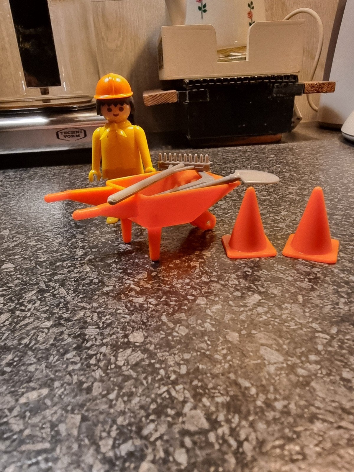 Playmobil Bouwvakker met Kruiwagen en Accessoires, Kinderen en Baby's, Speelgoed | Playmobil, Gebruikt, Losse onderdelen, Ophalen of Verzenden