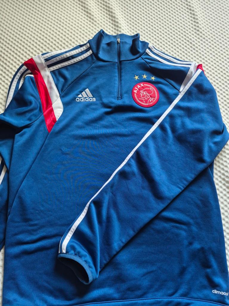 Ajax Adidas Trainingsshirt Blauw Maat M, Maat M, Ophalen of Verzenden, Zo goed als nieuw, Shirt