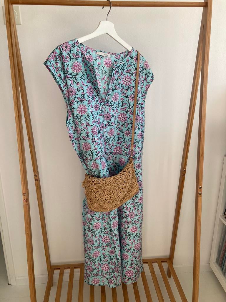 ZOMERJURK beachwear zgan Anna & Nina 42 / XL fabienne pom, Blauw, Maat 42/44 (L), Anna + Nina, Ophalen of Verzenden