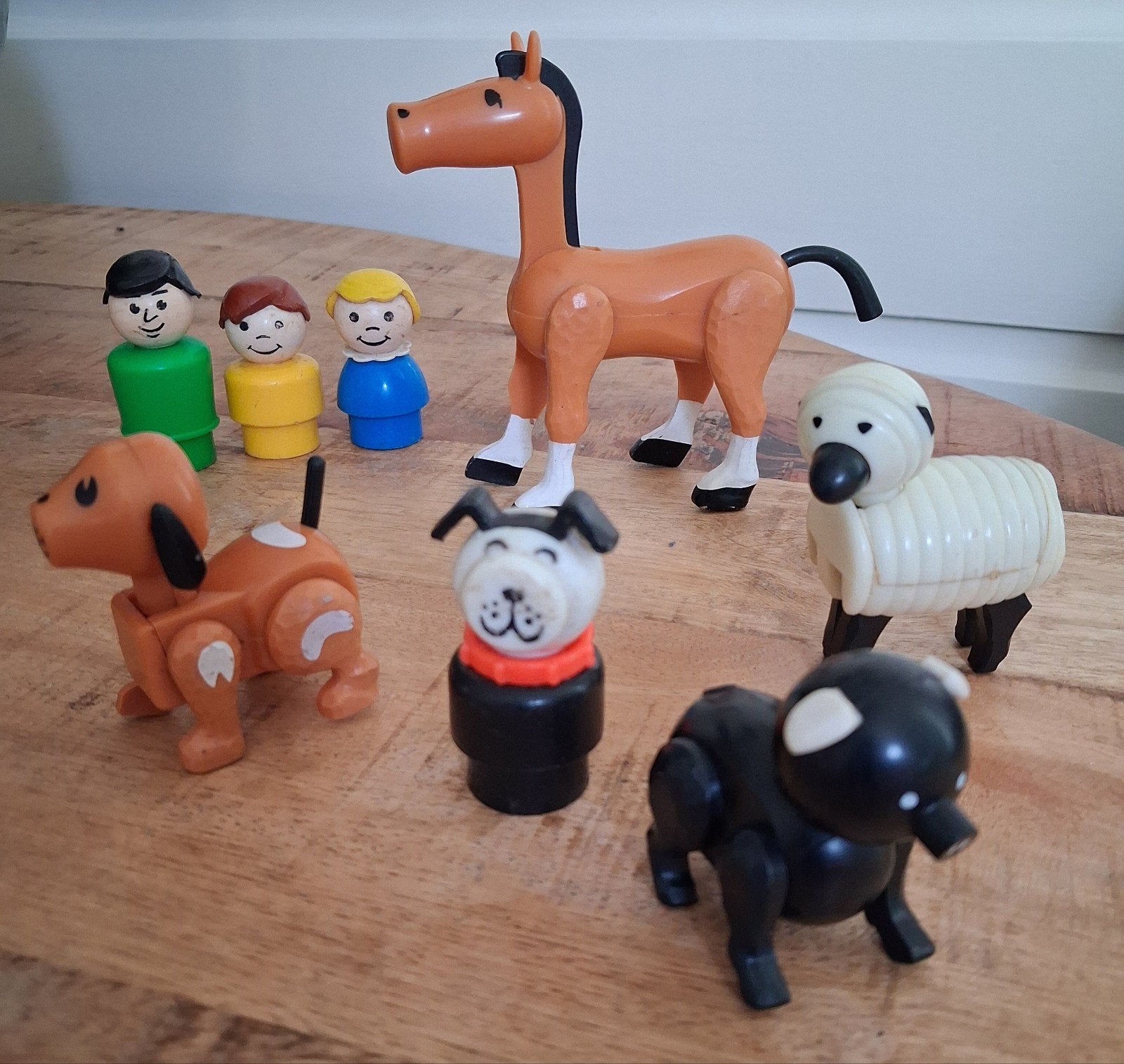 Vintage Fisher-Price boerderijdieren en  figuren, Ophalen of Verzenden, Gebruikt