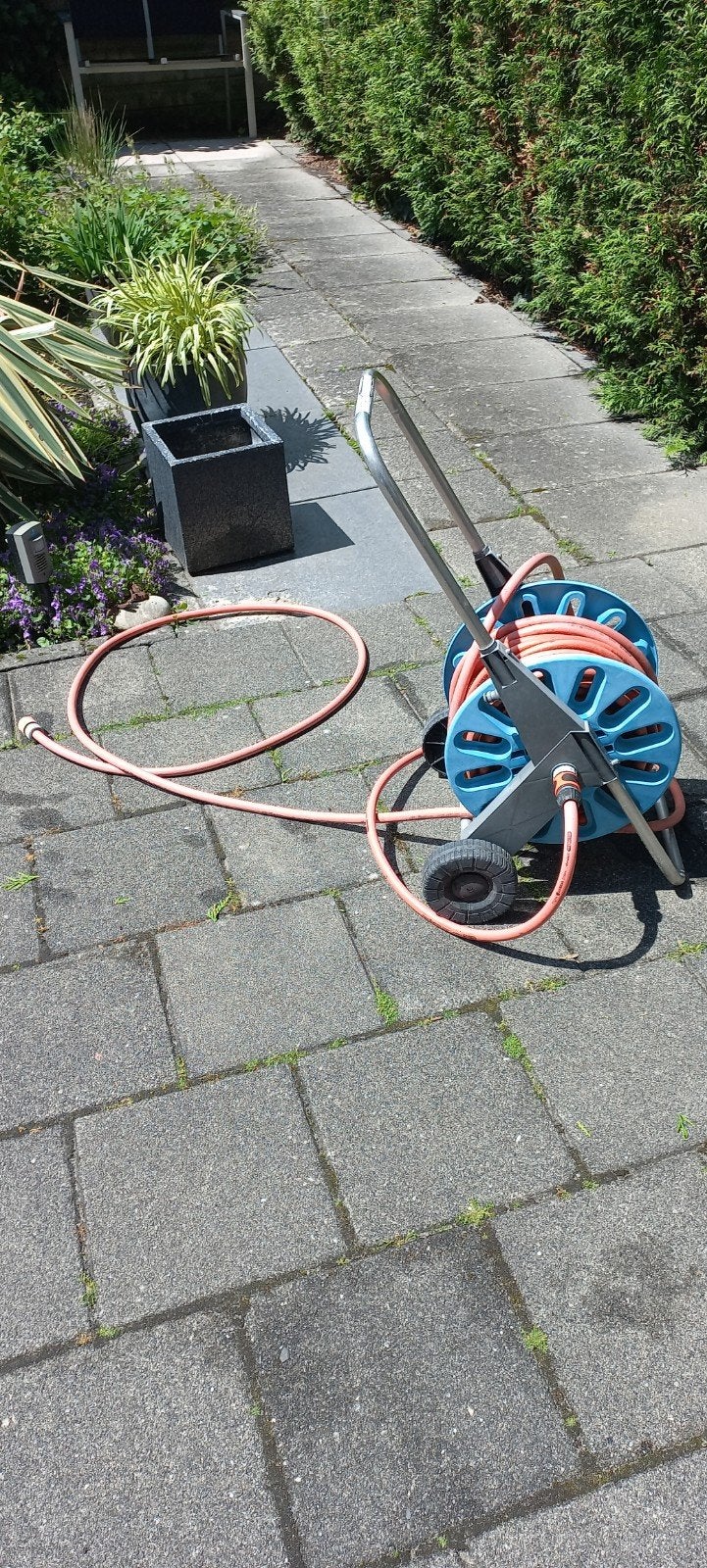 Gardena tuinslanghaspel met slang - Gebruikt, Ophalen, Gebruikt