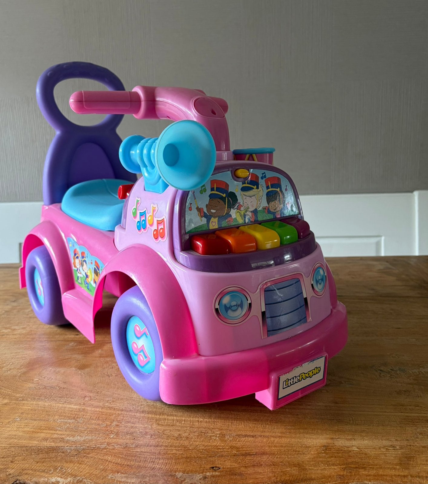 Little people loopauto - roze met geluid, Ophalen, Zo goed als nieuw