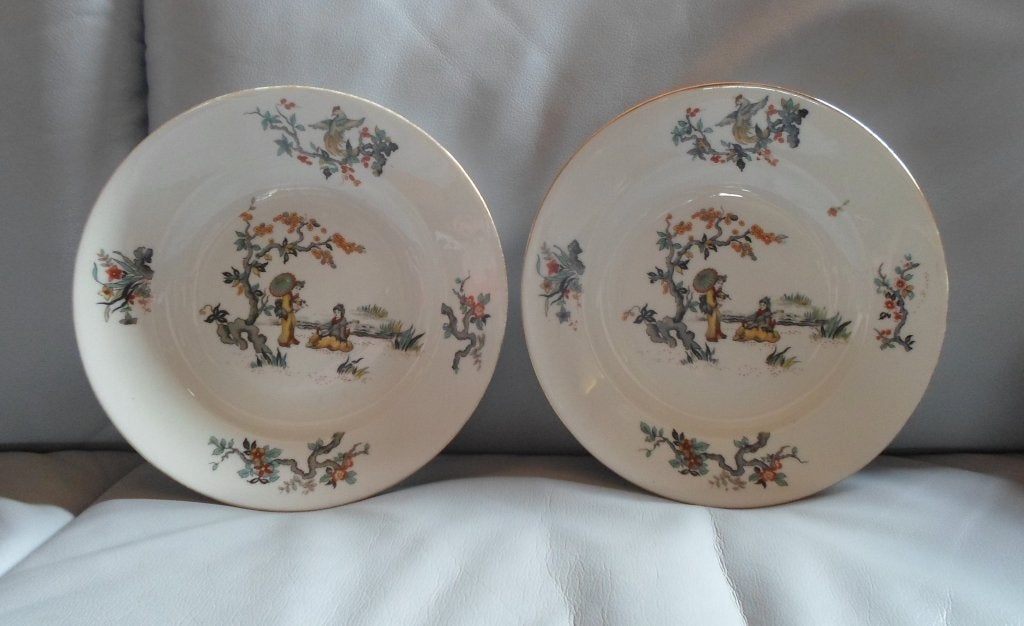 Limoges M Fres Chinoiserie Borden, Antiek en Kunst, Ophalen of Verzenden