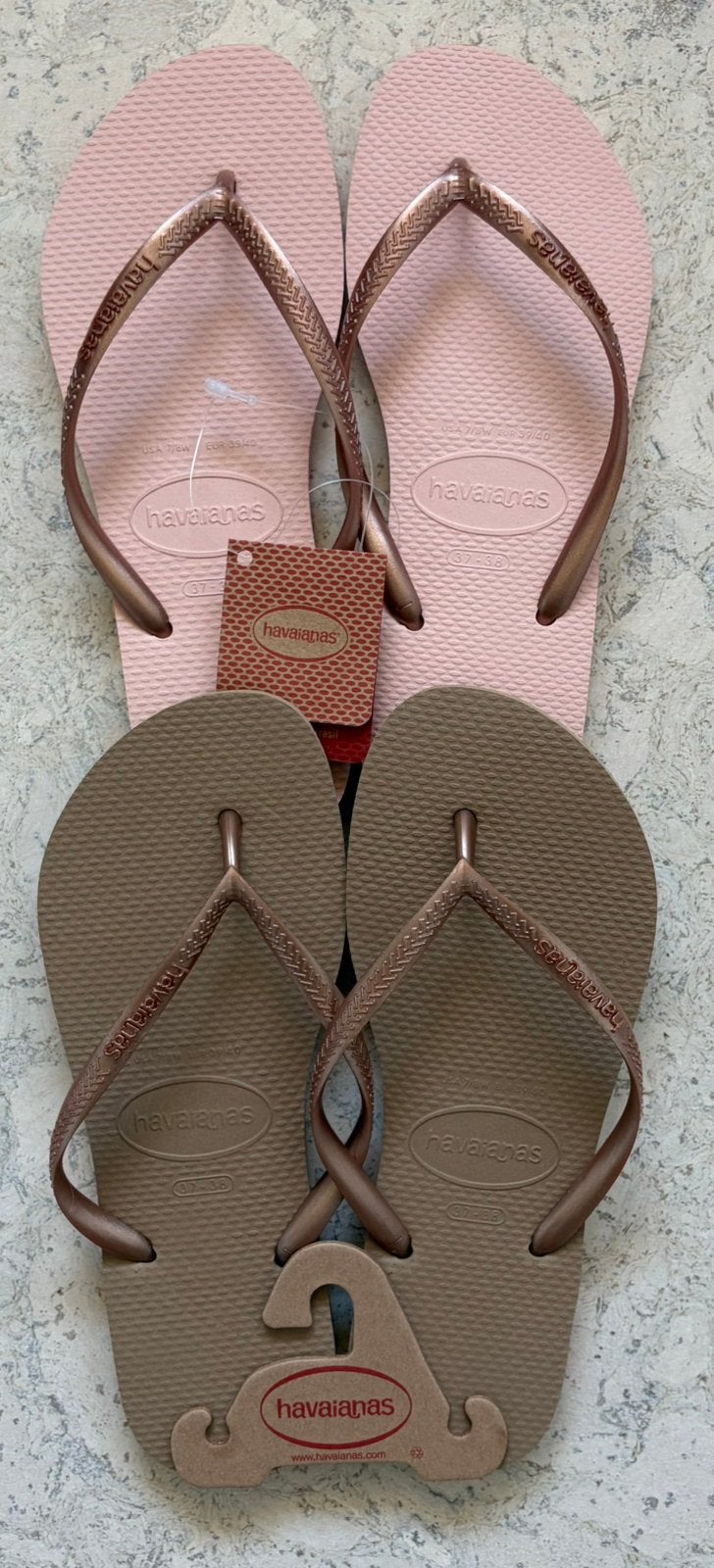 2x Havaianas slim slippers maat 37/38!, Kleding | Dames, Slippers, Overige kleuren, Nieuw, Ophalen of Verzenden