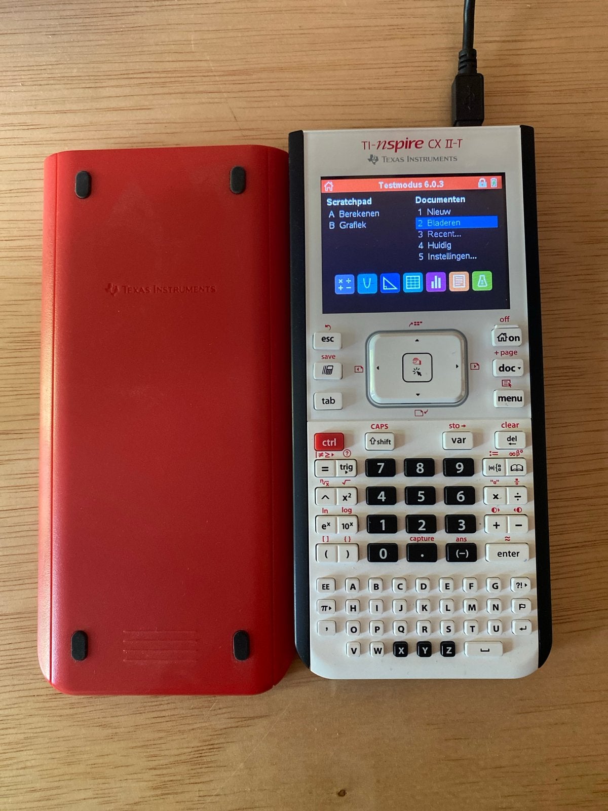 TI-nspire CX II-T texas instruments, Ophalen of Verzenden, Grafische rekenmachine, Zo goed als nieuw