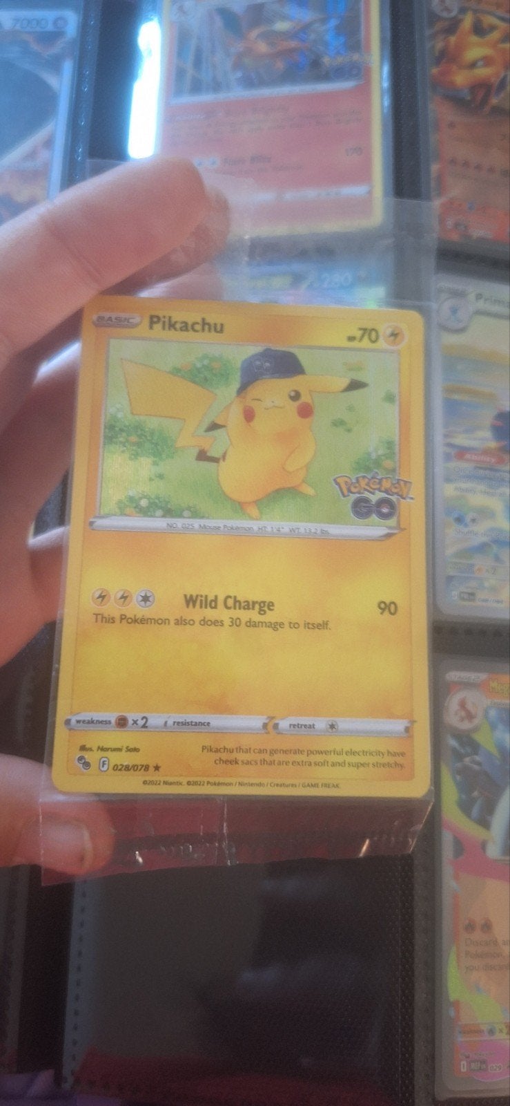 Pikachu Pokémon GO Promo Kaart 028/078, Hobby en Vrije tijd, Verzamelkaartspellen | Pokémon, Ophalen of Verzenden, Zo goed als nieuw