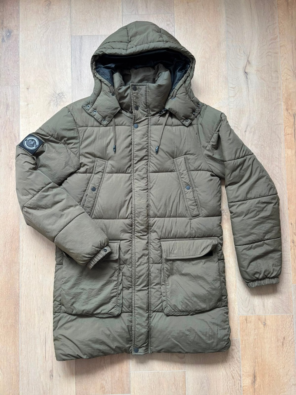 SuperDry Expedition Padded Parka | XL | Kakhi, Ophalen of Verzenden, Zo goed als nieuw, Maat 56/58 (XL), Groen