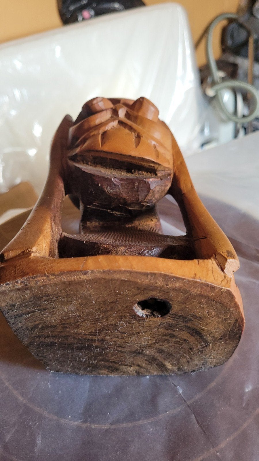 Houten Beeldje: Drie Wijze Apen - Horen, Zien, Zwijgen, Overige onderwerpen, Minder dan 20 cm, Ophalen of Verzenden, Handgemaakt