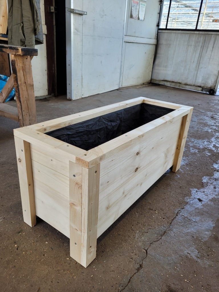 Plantenbak, MET POOTJES, Tuin en Terras, Bloembakken en Plantenbakken, Ophalen, 100 cm of meer, Nieuw, Rechthoekig