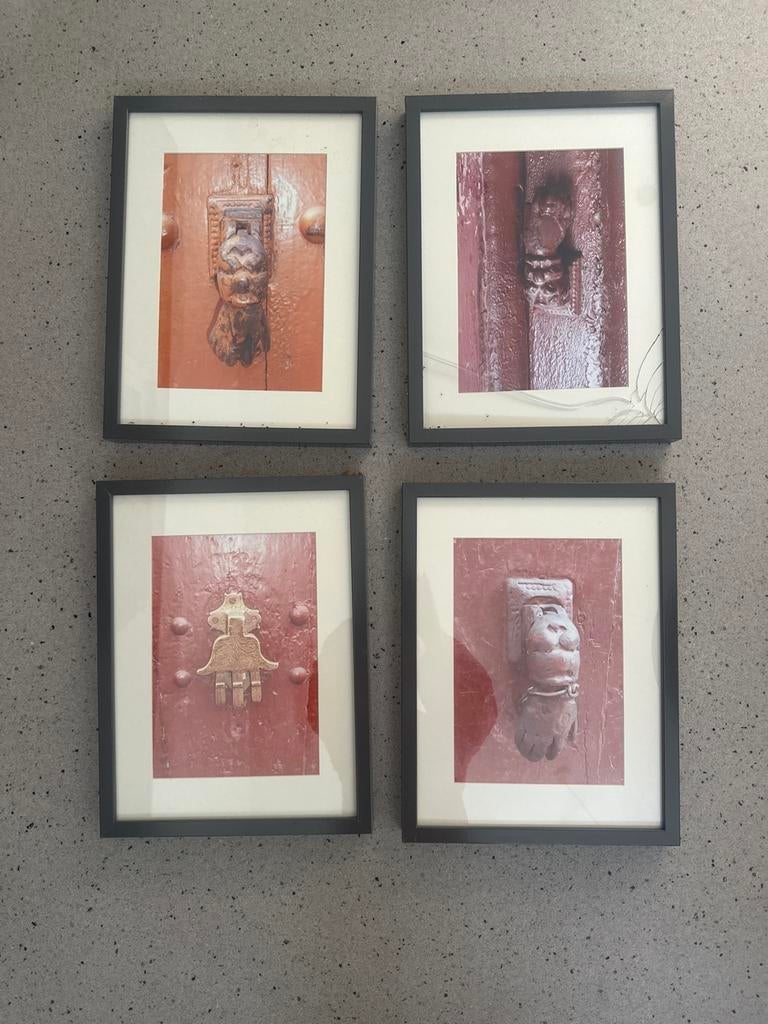 4x IKEA RIBBA fotolijsten antraciet (1 glas kapot), Ophalen, Gebruikt, Hout