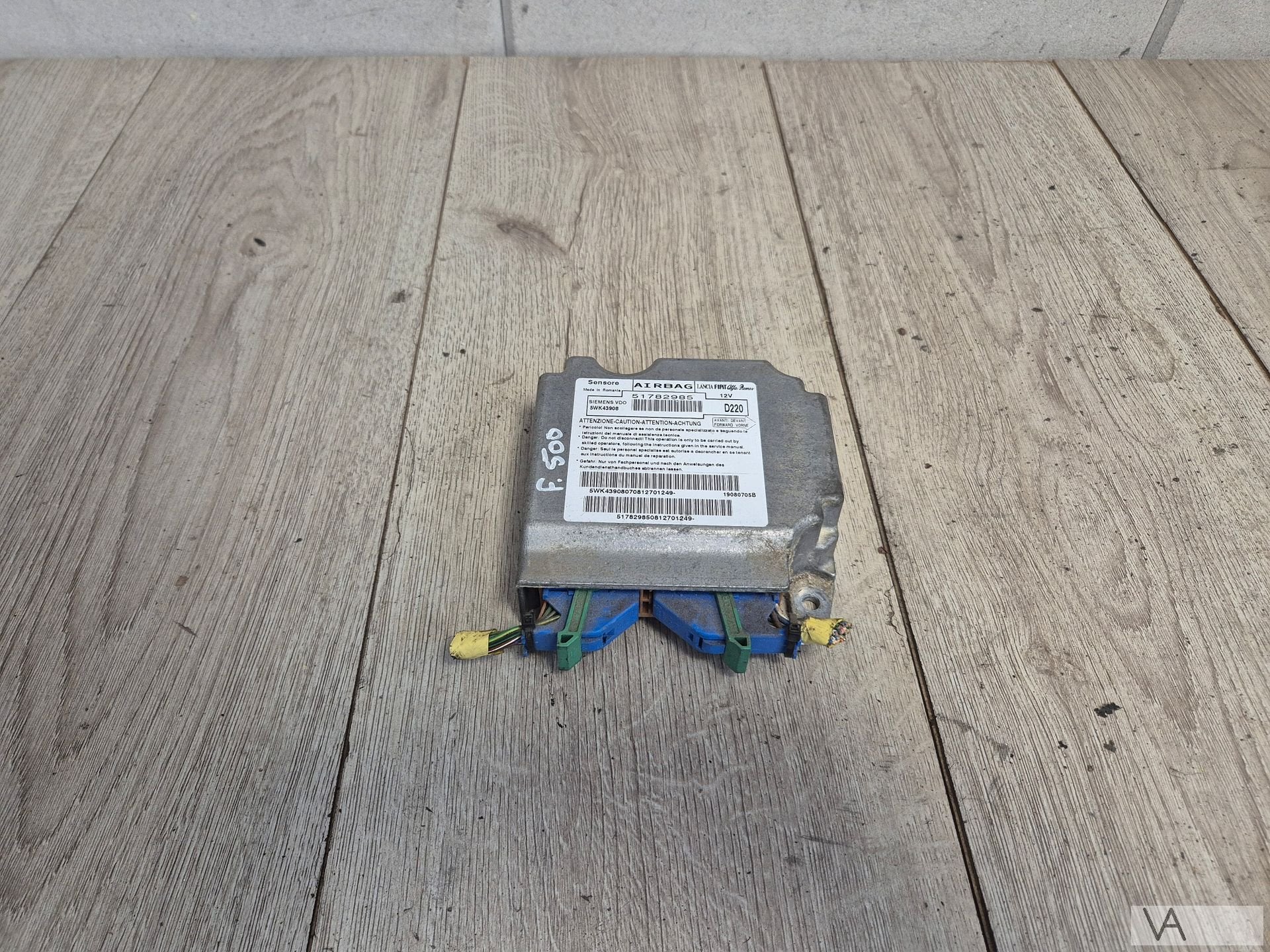Airbag module computer voor Fiat 500 2007 - 2015 51782985, Auto-onderdelen, Gebruikt, -, -, Ophalen of Verzenden