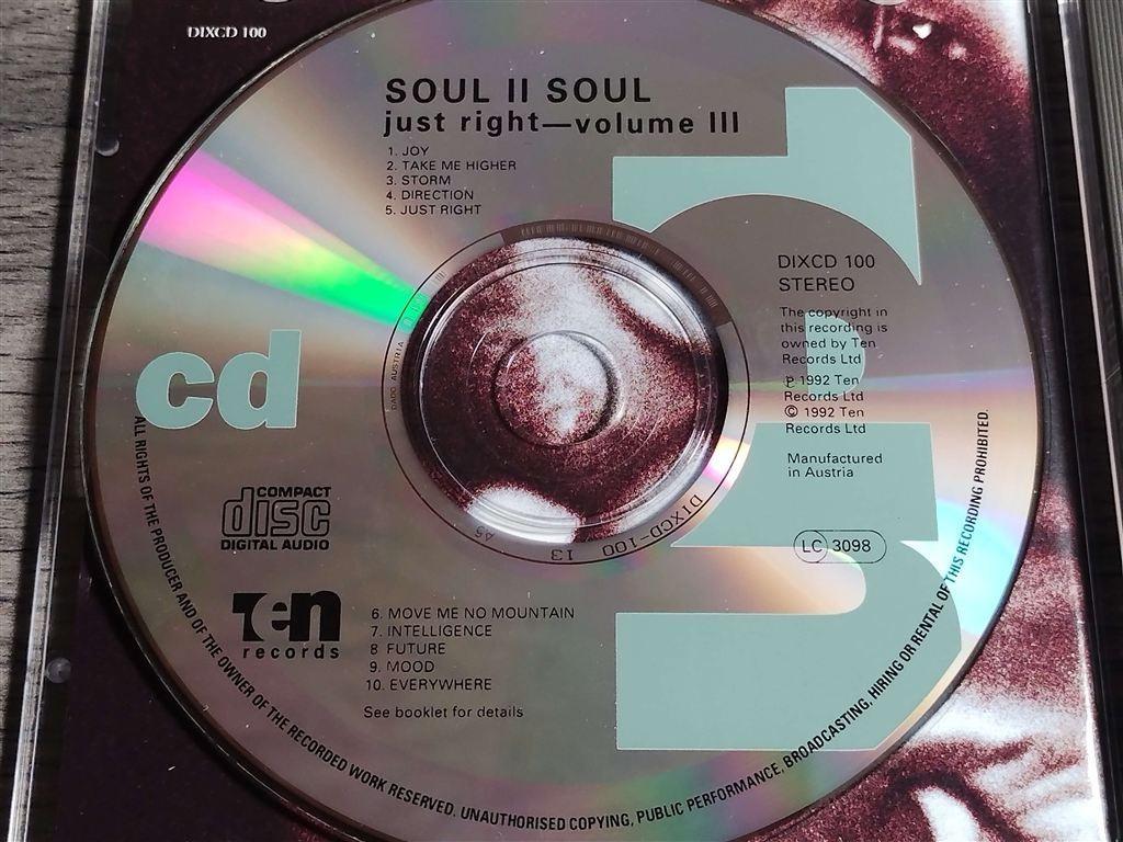 Soul II Soul - Volume III - Just Right, Cd's en Dvd's, Cd's | R&B en Soul, Ophalen of Verzenden, Zo goed als nieuw
