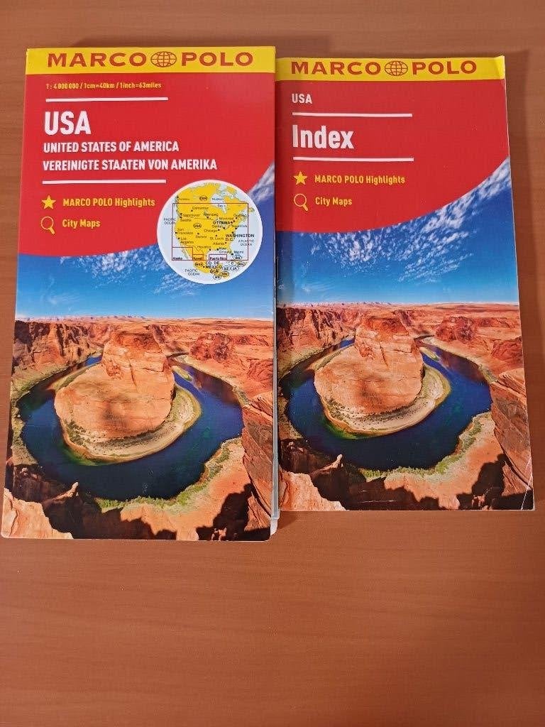 Landkaarten USA, Marco Polo.Heel Amerika en west Amerika., Overige gebieden, 2000 tot heden, Marco Polo, Ophalen of Verzenden