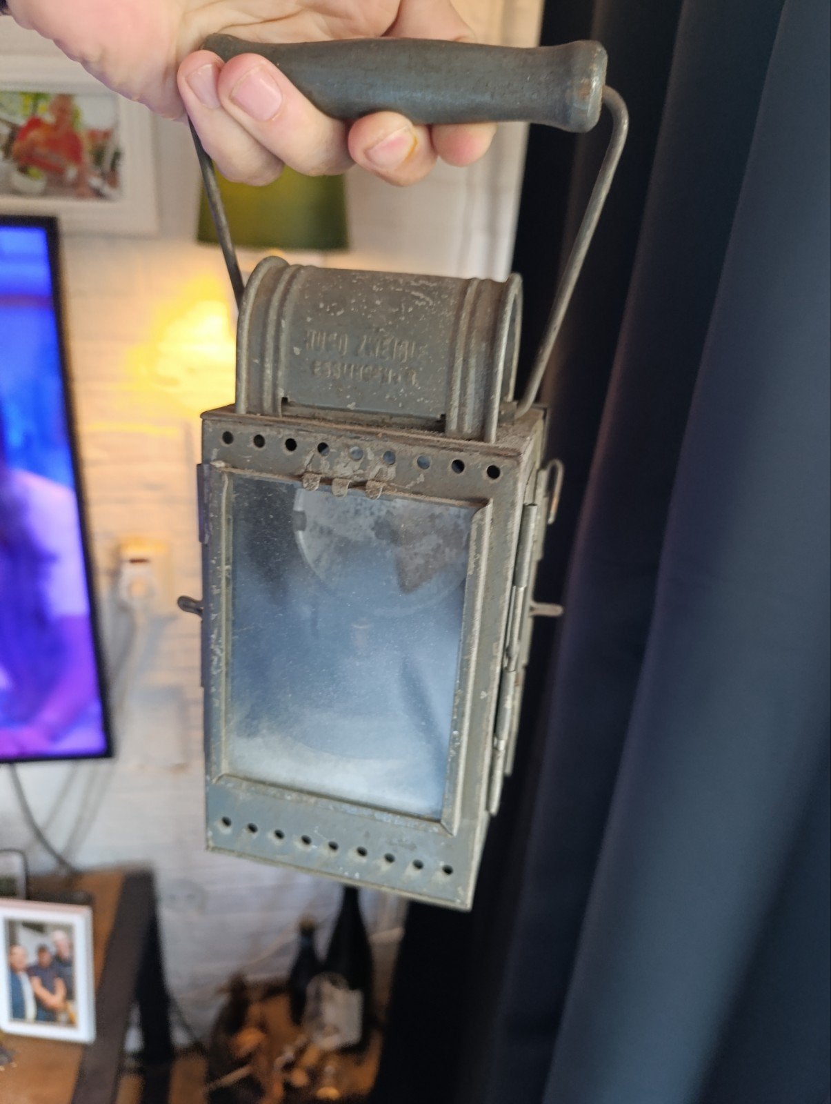 Originele Duitse spoorweglantaarn WOII, Antiek en Kunst, Antiek | Lampen, Ophalen of Verzenden