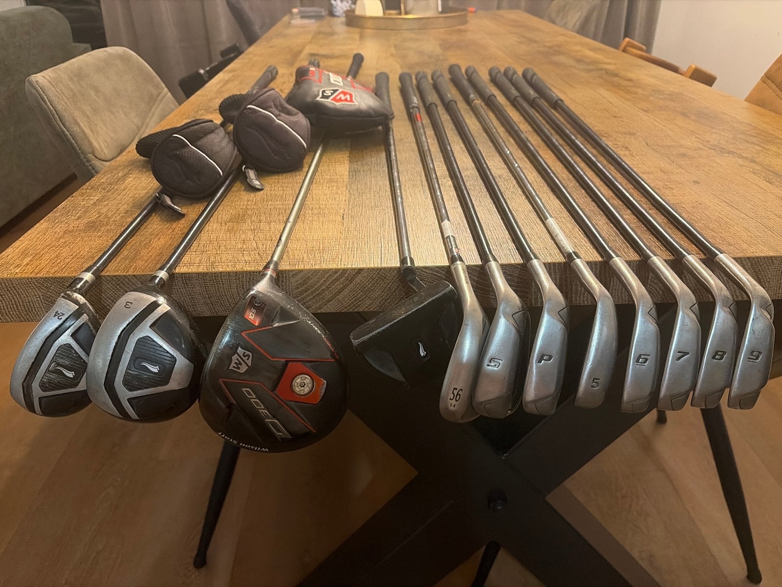 Complete golfset: Wilson Staff clubs, driver, putter en meer, Ophalen, Gebruikt, Set, Overige merken