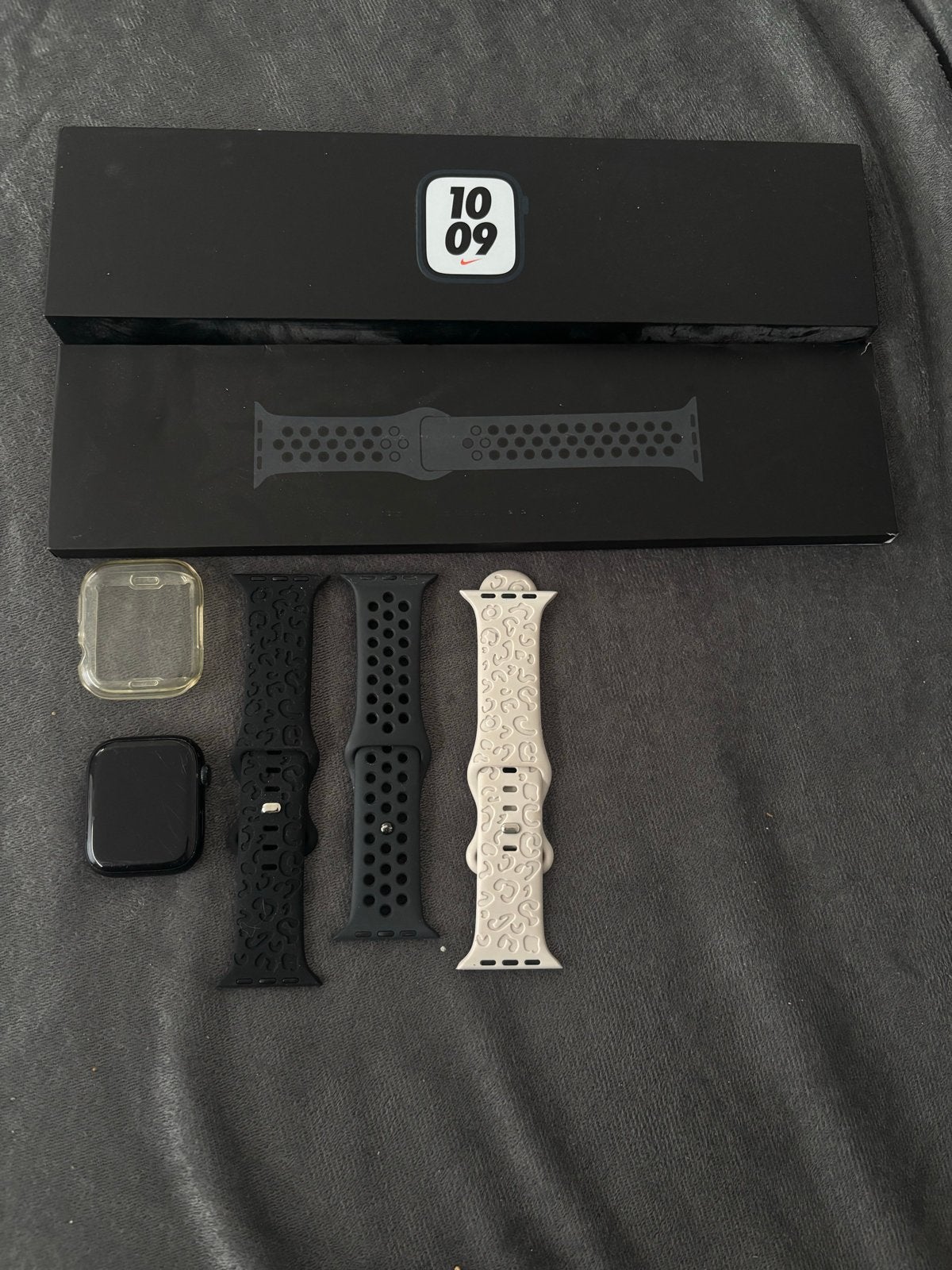 Apple Watch Nike Series 7 45mm Midnight Aluminium GPS, Overige merken, Overige materialen, Gebruikt, Polshorloge