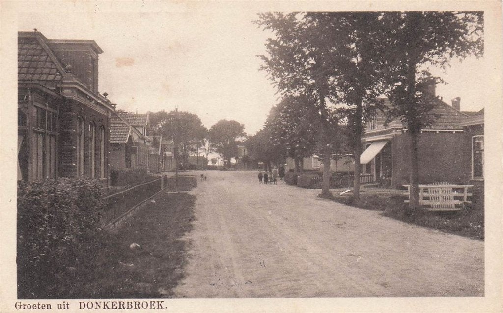 703-035-003 Groeten uit Donkerbroek, Verzenden, Voor 1920, Friesland