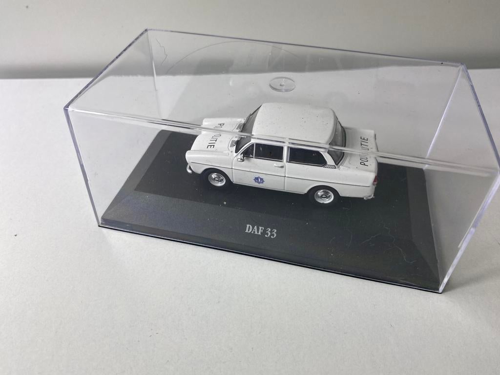 DAF 33 politie Amsterdam-in vitrinebox, Ophalen of Verzenden, Nieuw, Auto, Overige merken