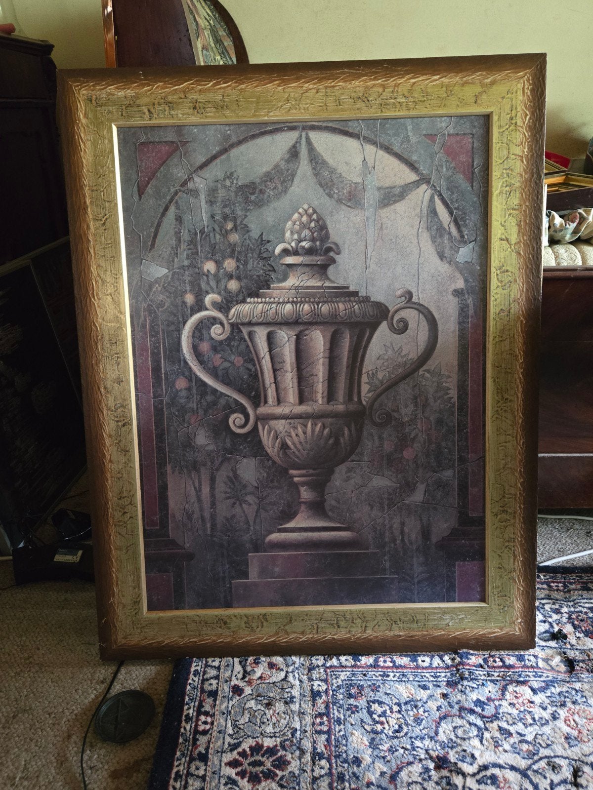 Wandplaat schilderij board hout decoratie groot, Ophalen, Schilderij