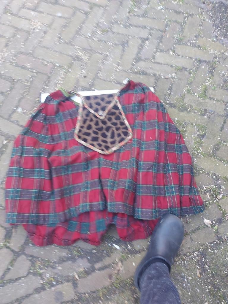 Schotse kilt, kaki cover en sporran., Ophalen of Verzenden, Landmacht, Engeland, Kleding of Schoenen