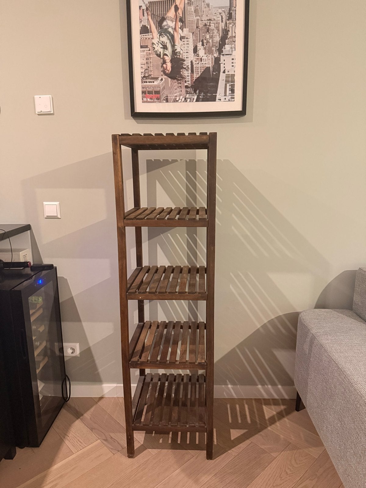 Houten rek met 5 planken - Donkerbruin, Ophalen, Gebruikt