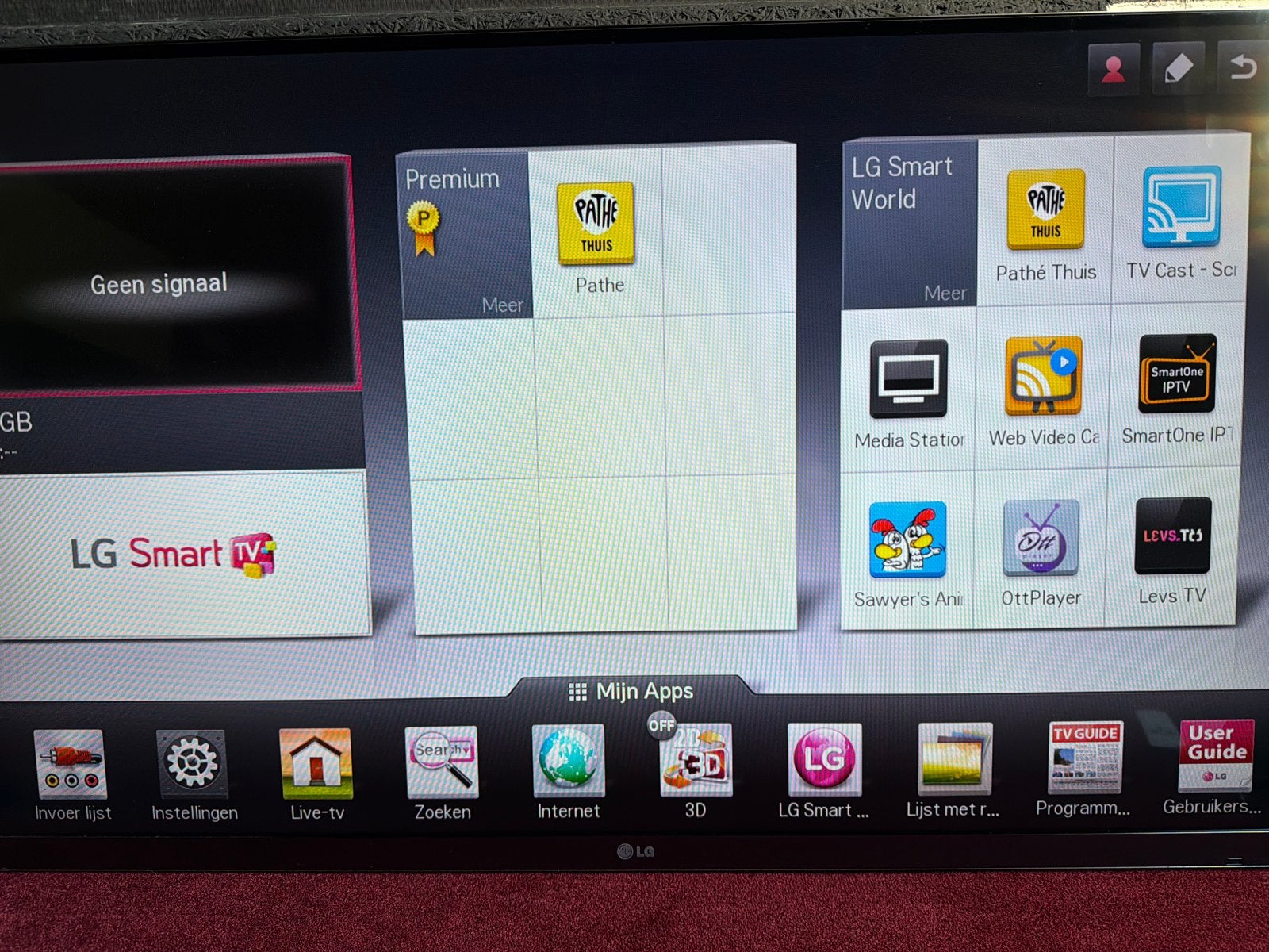 LG Smart TV/ met 3D functie (zonder voet), Ophalen, 50 Hz, 100 cm of meer, Full HD (1080p)