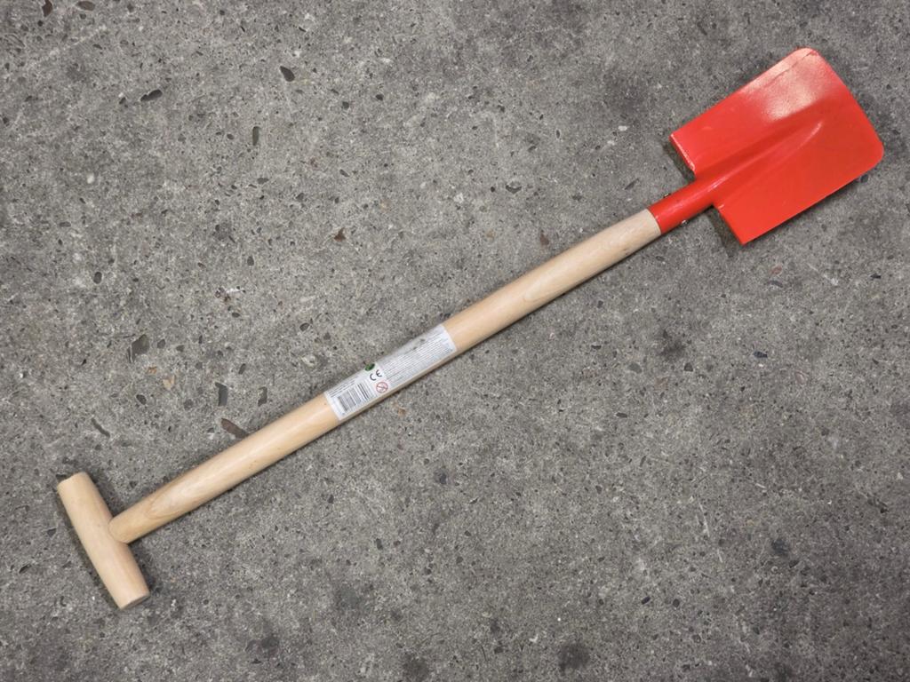 schep van 76cm met oranje kop (15cm kop), Gebruikt, Overige soorten, Ophalen of Verzenden, Nvt