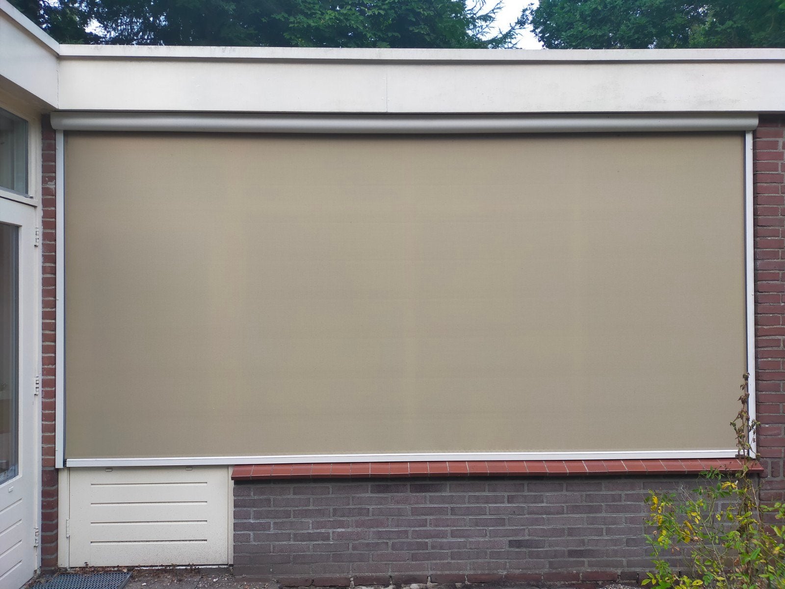 SunCircle Screen - Somfy motor - Crème - 195x393cm, Doe-het-zelf en Verbouw, Ophalen, Crème of Beige, Zo goed als nieuw, 200 cm of meer