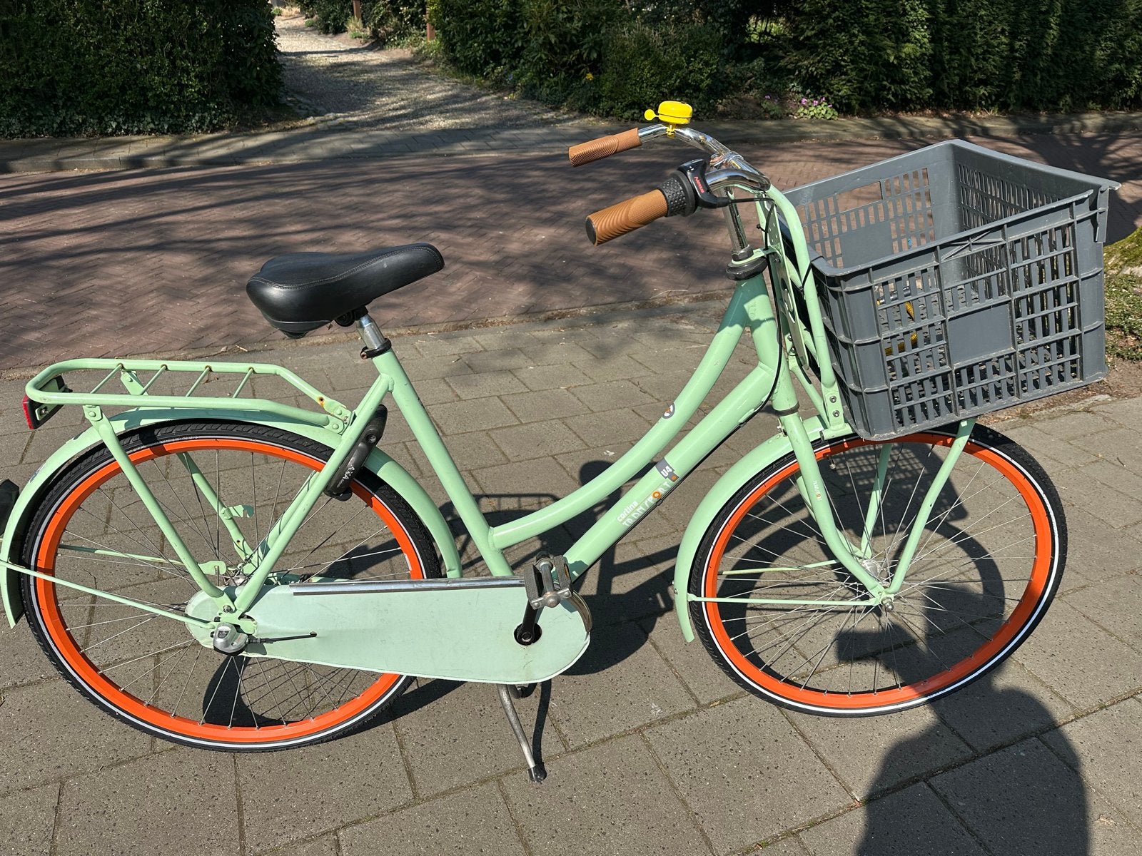 Cortina U4 Dames Transportfiets - Mintgroen met krat, Fietsen en Brommers, Fietsen | Dames | Damesfietsen, Overige merken, Gebruikt