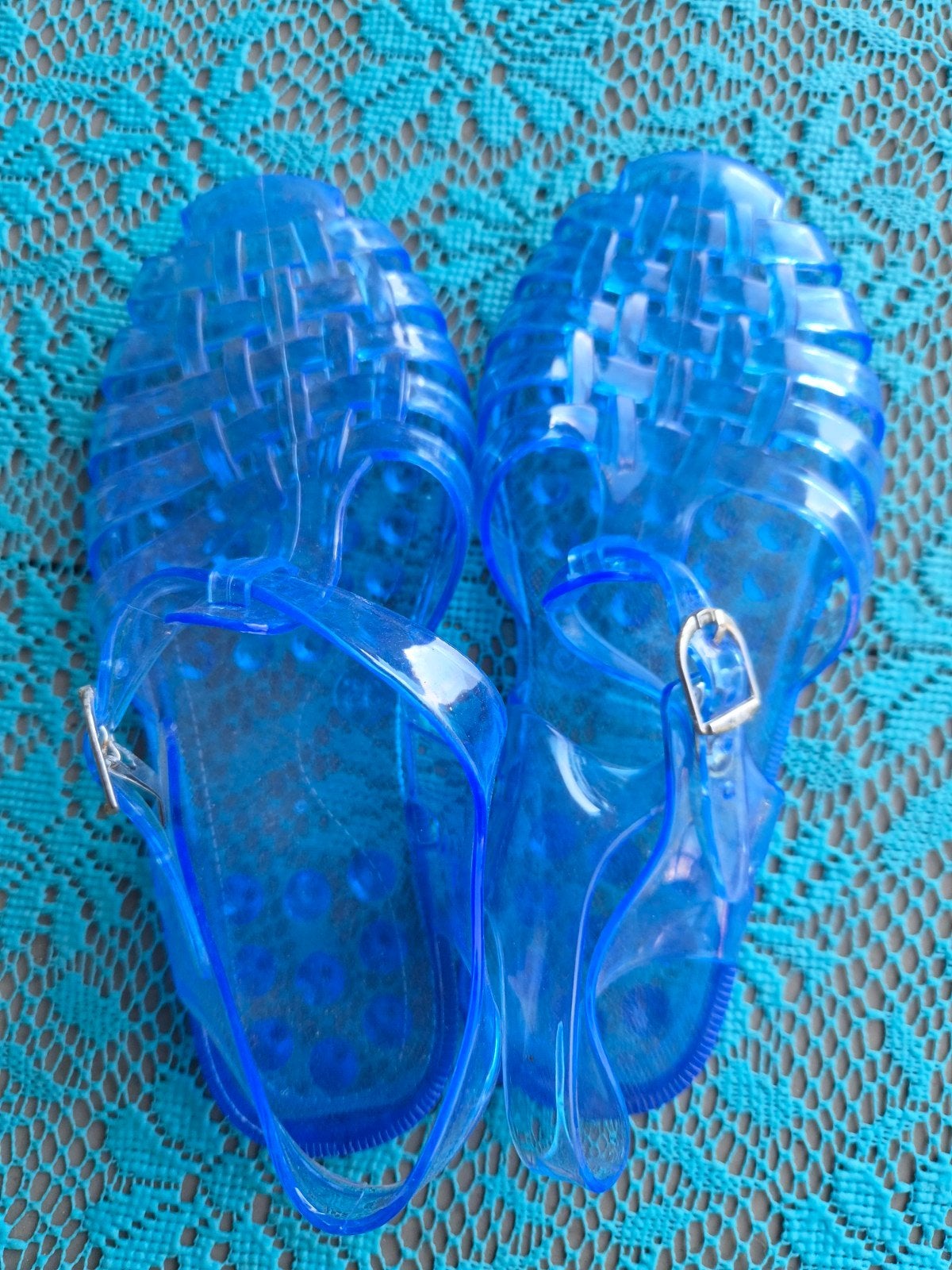 Blauwe zwemschoenen maat 35, Jongen of Meisje, Schoenen, Ophalen of Verzenden, Zo goed als nieuw