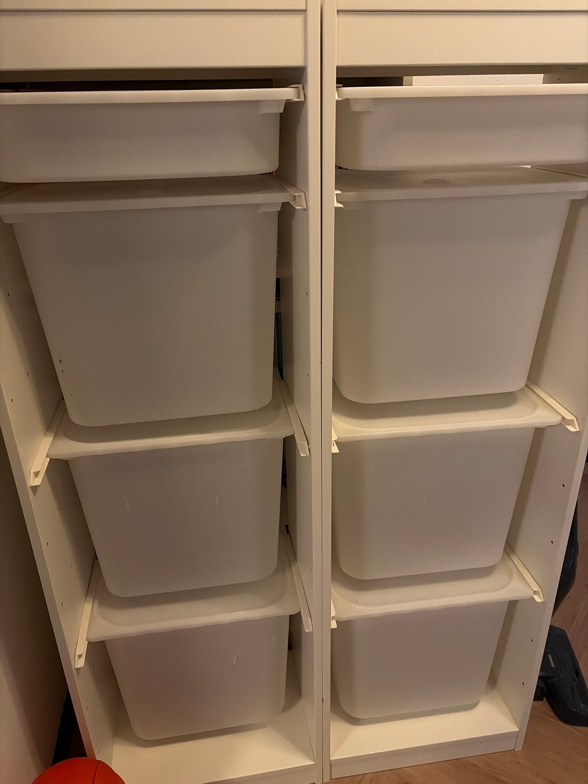 Twee IKEA Trofast kasten met bakken (46x30x145cm), Huis en Inrichting, Ophalen, Gebruikt