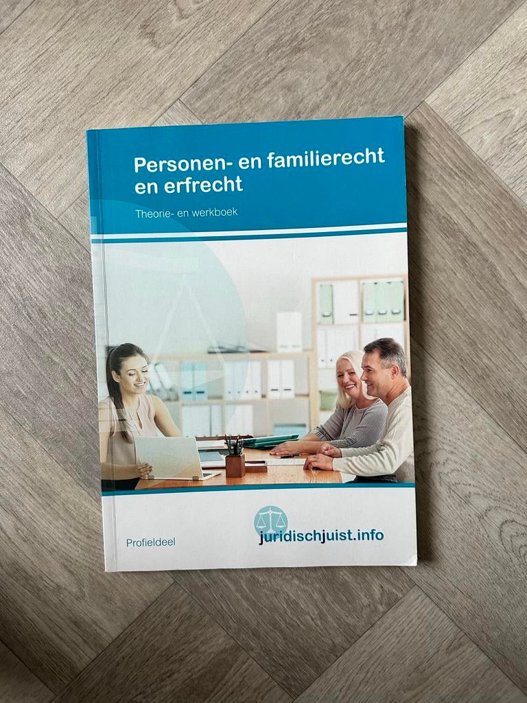 Personen- en familierecht en erfrecht - theorie- en werkboek, Boeken, Ophalen of Verzenden, Gamma, Zo goed als nieuw, MBO
