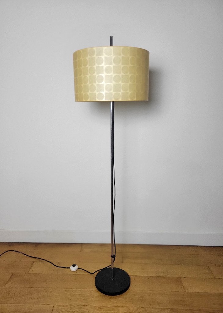 Vintage Cocoon vloerlamp van Goldkant, Gebruikt, Ophalen of Verzenden, Nvt, Metaal