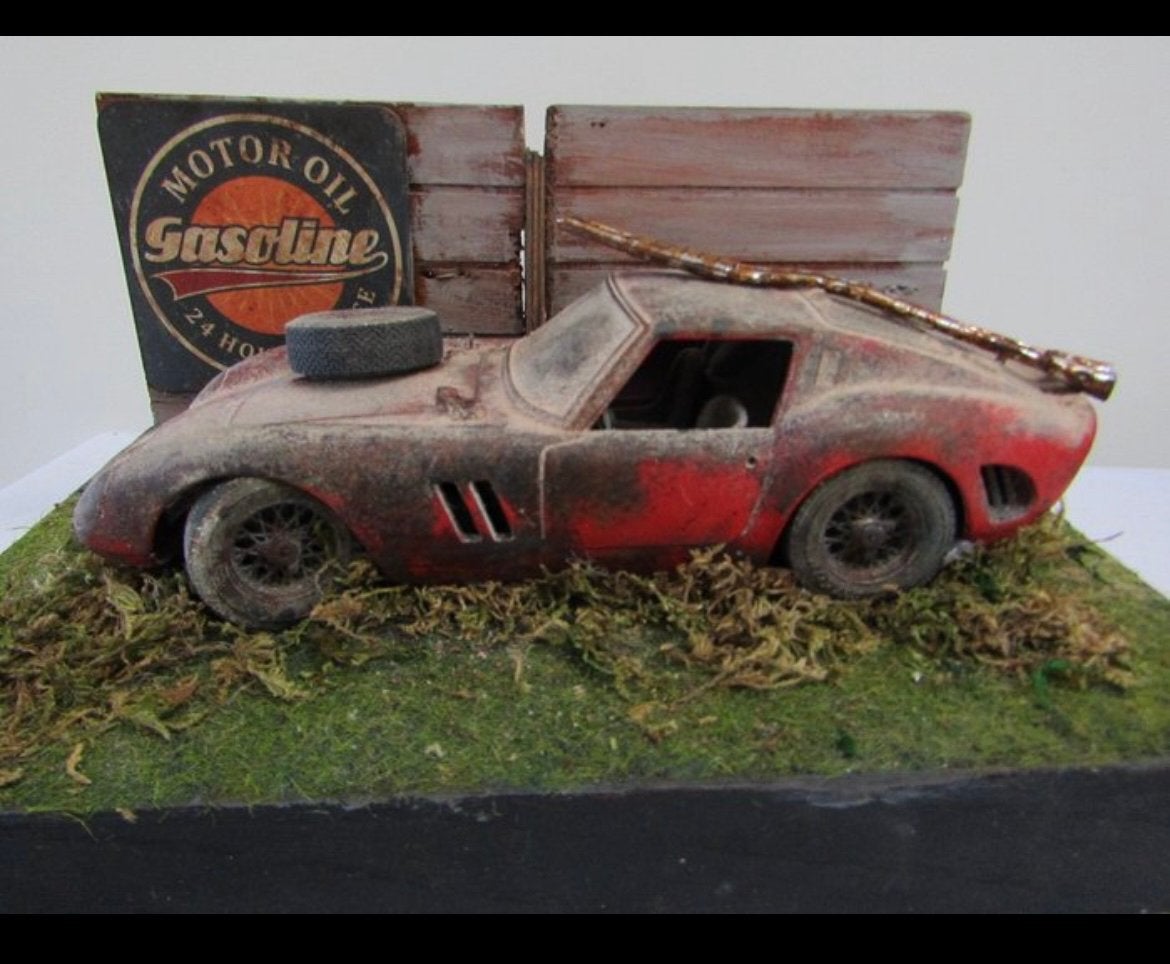 Diorama Ferrari 250 GTO, Hobby en Vrije tijd, Modelauto's | 1:18, Ophalen of Verzenden, Zo goed als nieuw, Overige merken