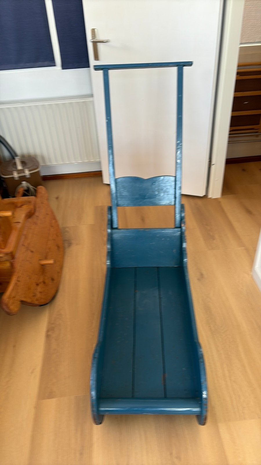 Duw ijsslee Hout  L 96 cm, br 40, h 24 cm, Kinderen en Baby's, Ophalen, Rugleuning, Gebruikt, Hout