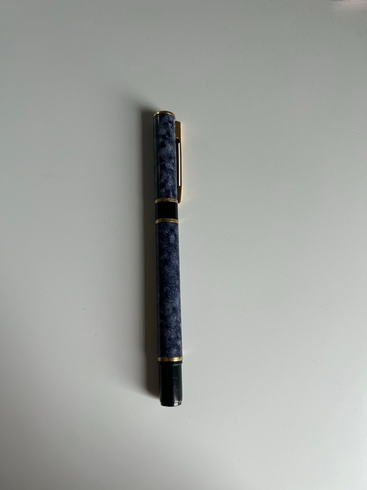Waterman Vulpen - Blauw marmeren design be, Made in France, Verzamelen, Ophalen of Verzenden, Gebruikt, Vulpen, Waterman