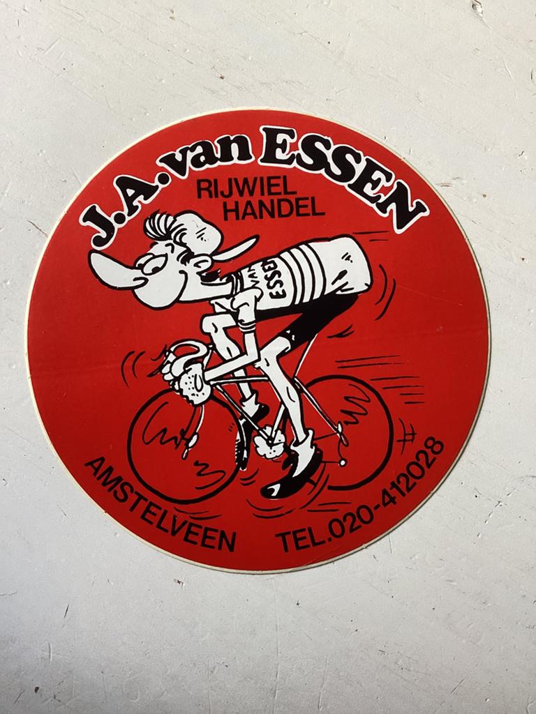 Sticker Rijwielhandel Van Essen in Amstelveen, Verzenden, Zo goed als nieuw