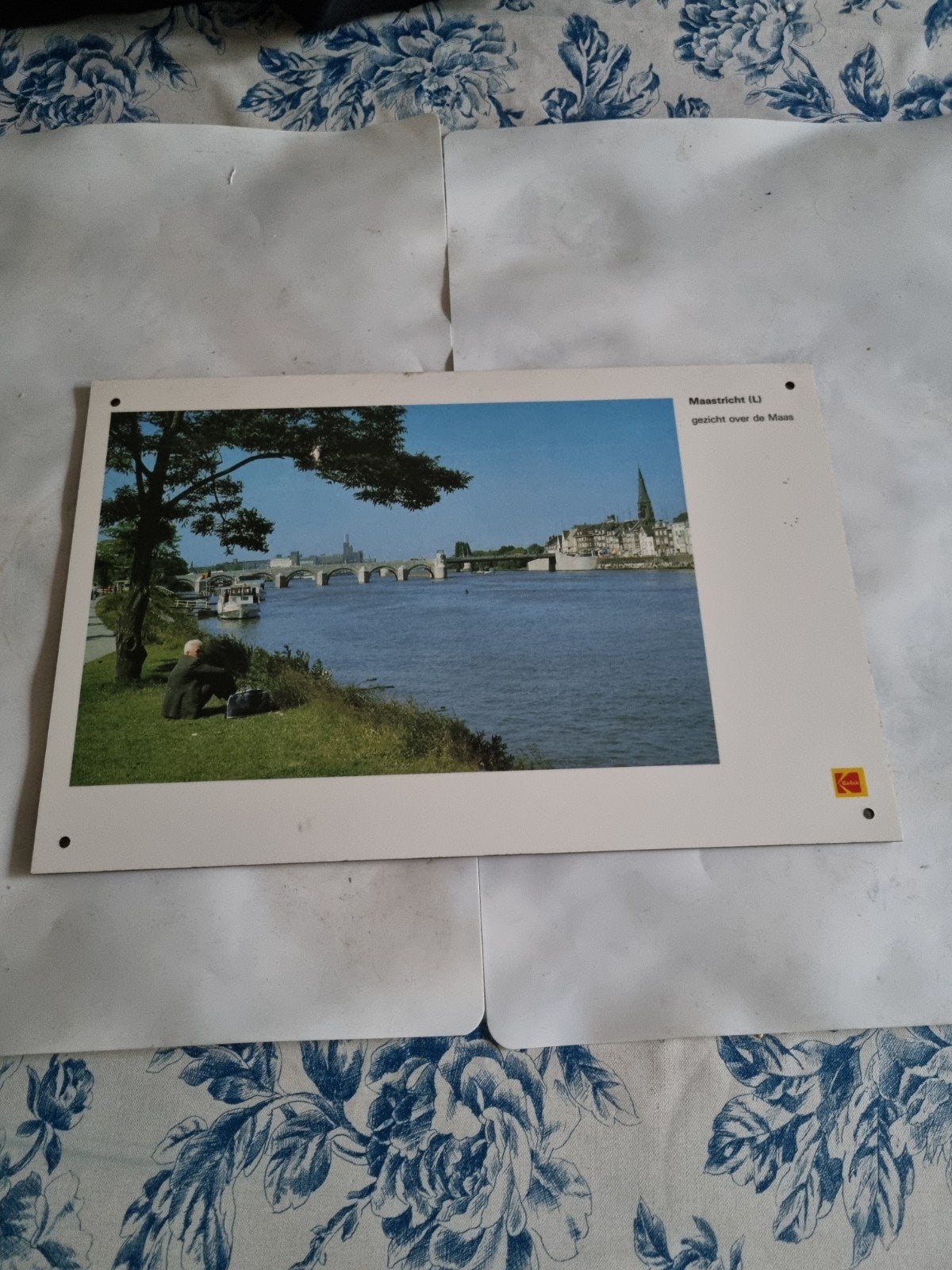 Oude Ansichtkaart Maastricht (L) - Gezicht over de Maas., Verzamelen, Ophalen of Verzenden, Zo goed als nieuw, Trein, Kaart of Prent