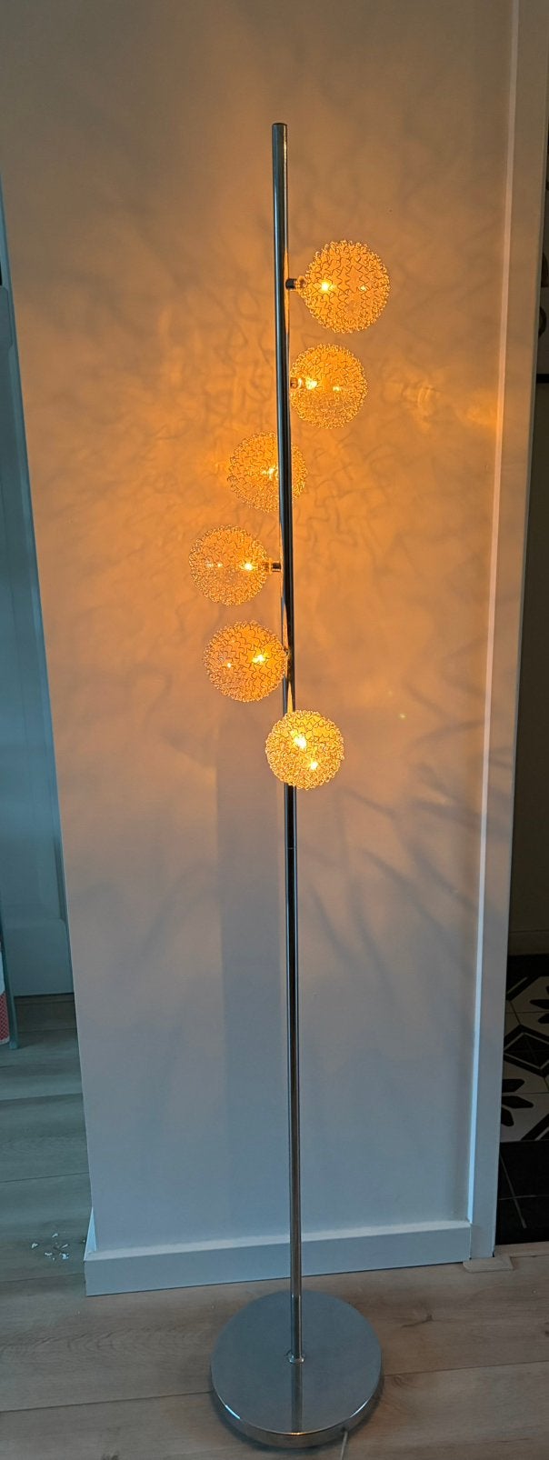 Staande lamp, Huis en Inrichting, Lampen | Vloerlampen, Ophalen of Verzenden, Zo goed als nieuw, Metaal, Modern