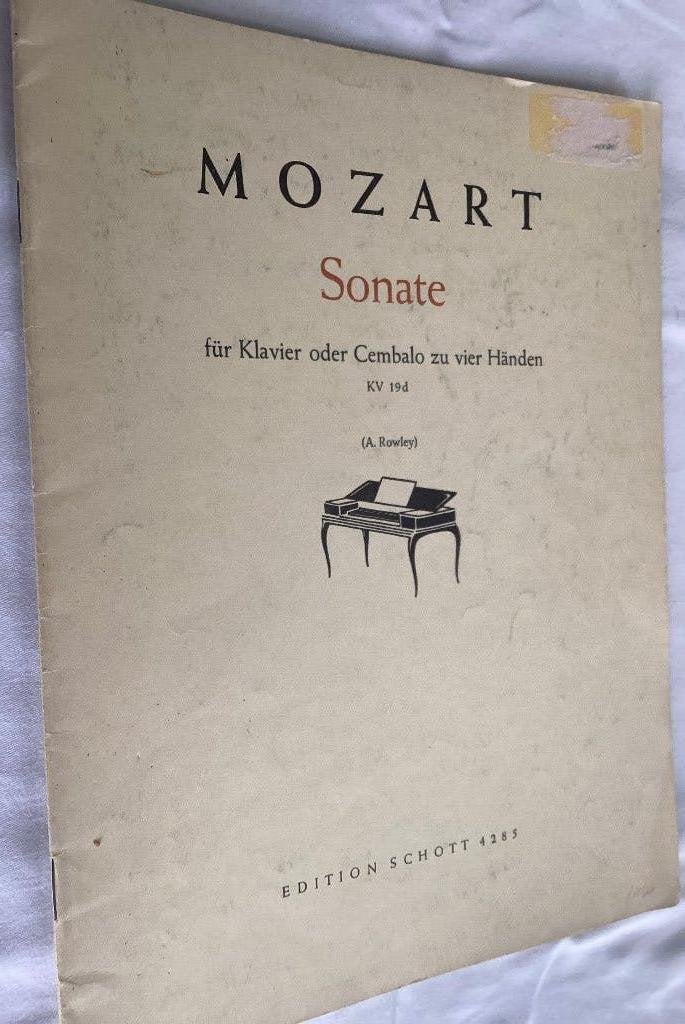Mozart Sonate Klavier, Cembalo zu vier Händen bladmuziek, Gebruikt, Klassiek, Ophalen of Verzenden, Artiest of Componist