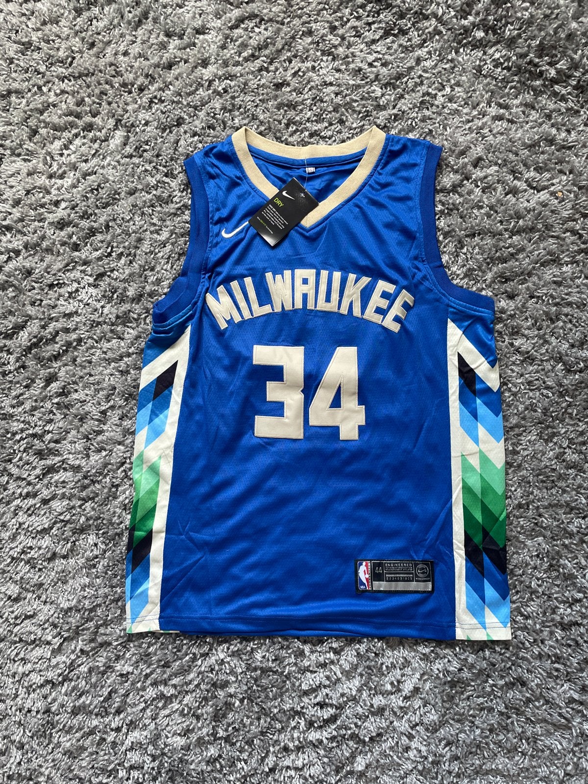 Milwaukee Bucks Antetokounmpo NBA Jersey - Maat M, Blauw, Nieuw, Ophalen of Verzenden, Algemeen