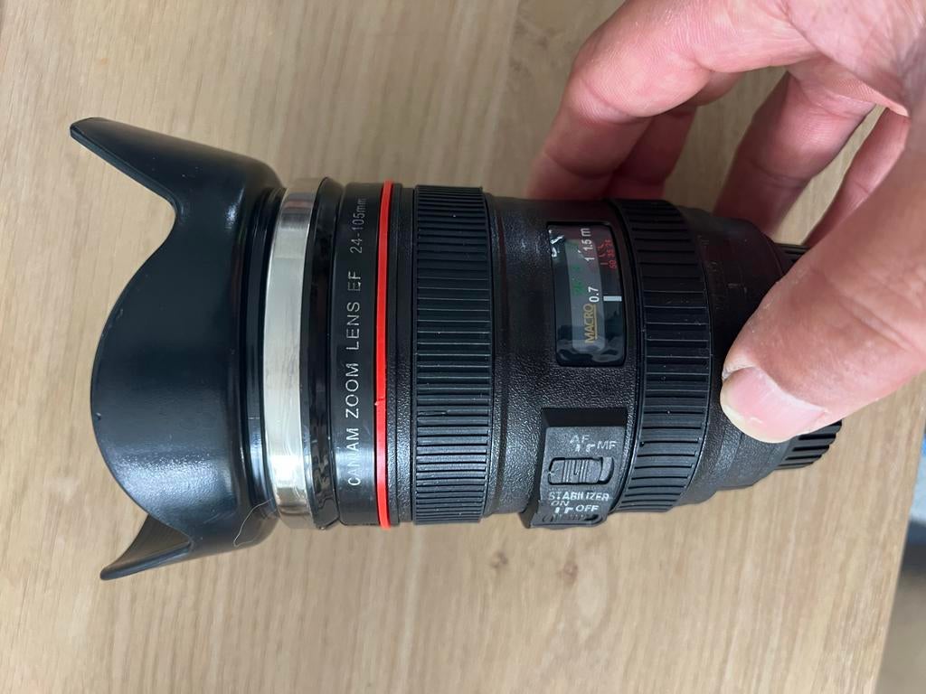 Thermo beker in de vorm van een cameralens - Leuk & Stoer!, Overige typen, Kunststof, Nieuw, Ophalen of Verzenden