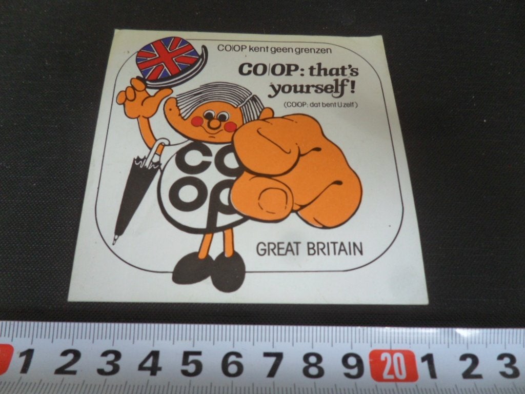 sticker supermarkt COOP kent geen grenzen great britain, Ophalen of Verzenden, Zo goed als nieuw