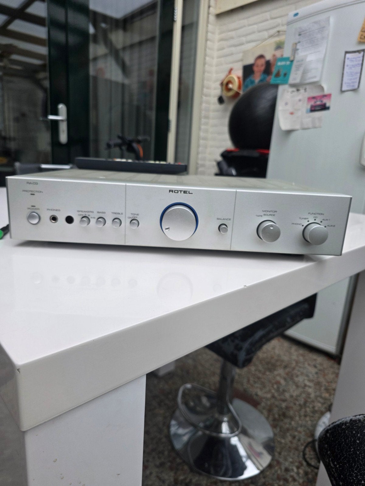 Rotel RA-03 AMP of PRE AMP., Gebruikt, 60 tot 120 watt, Stereo, Ophalen