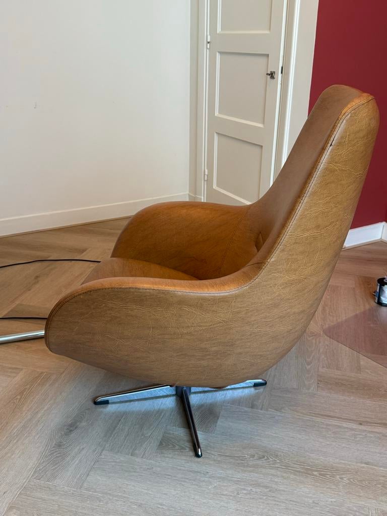 Retro design fauteuil -, Ophalen, Gebruikt, 75 tot 100 cm
