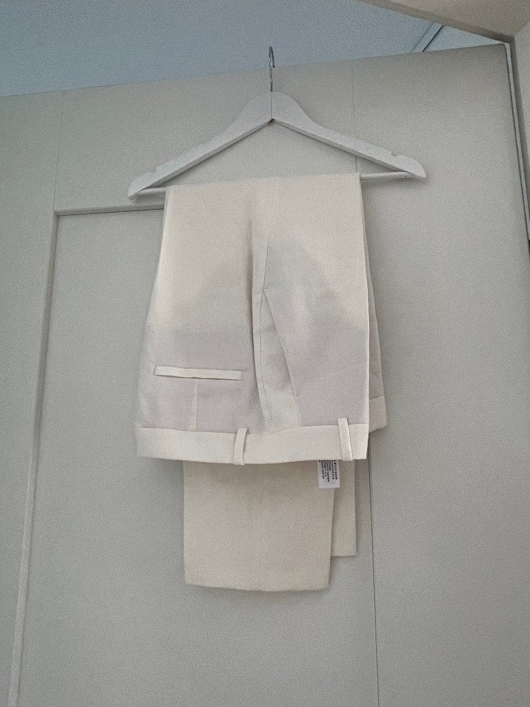 Massimo Dutti 100% linnen witte broek, maat 38/40 nieuw!, Maat 38/40 (M), Massimo Dutti, Verzenden, Wit
