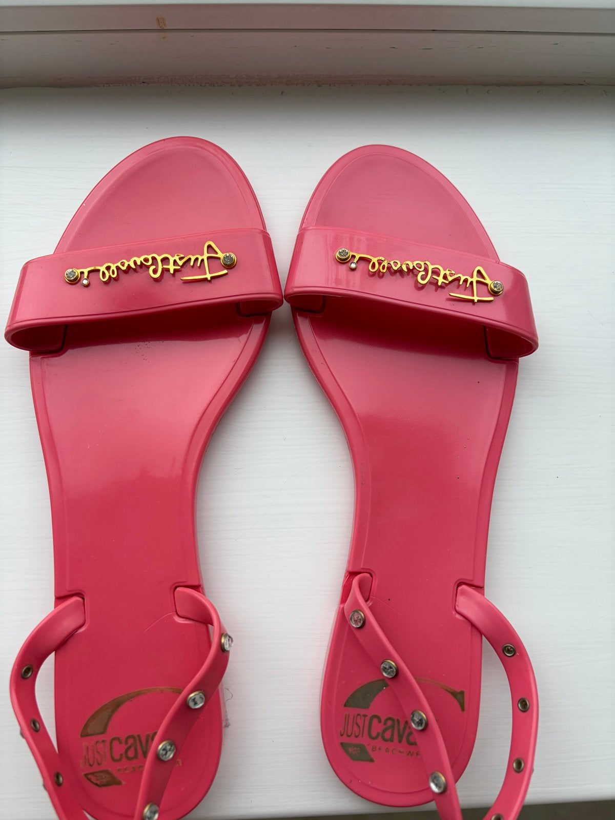 Just Cavalli Roze Sandalen Maat 39, Ophalen of Verzenden, Zo goed als nieuw, Roze, Sandalen of Muiltjes